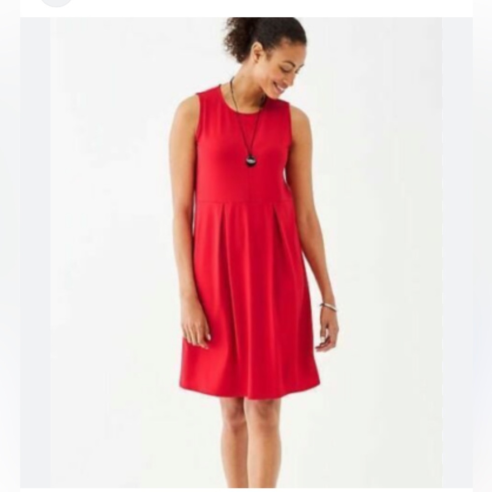 J.‎ Jill Red A-Line Pleated Dress XL